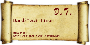 Darázsi Timur névjegykártya